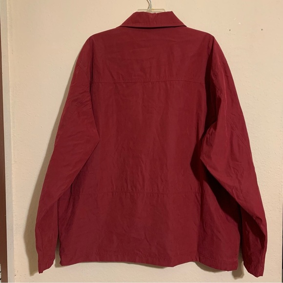 Perry Ellis Portfolio Men's  XL Dark Red Burgundy Full Zip Jacket Windbreaker - Picture 5 of 7